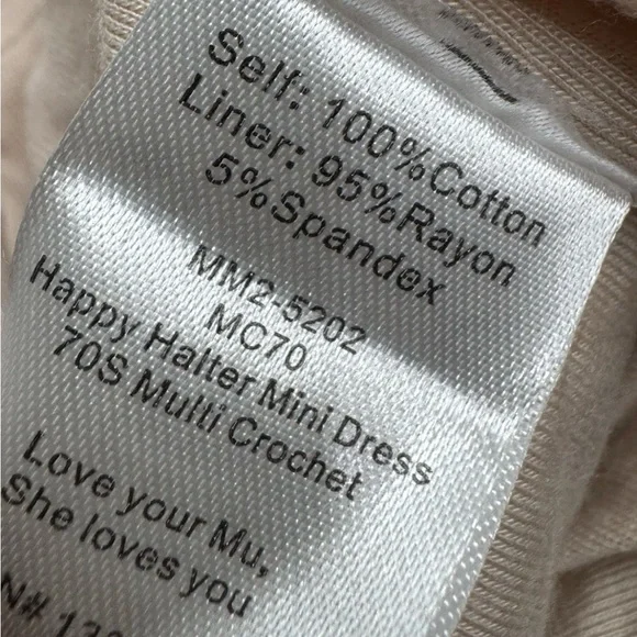 Show Me Your Mumu happy halter dress. White, Crochet, multi. Coachella ready! - Picture 6 of 6